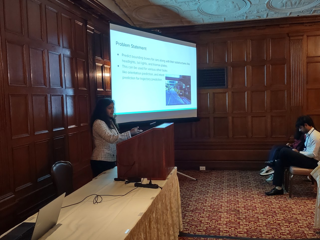 Maitrayee presenting RA-L paper at IEEE CASE