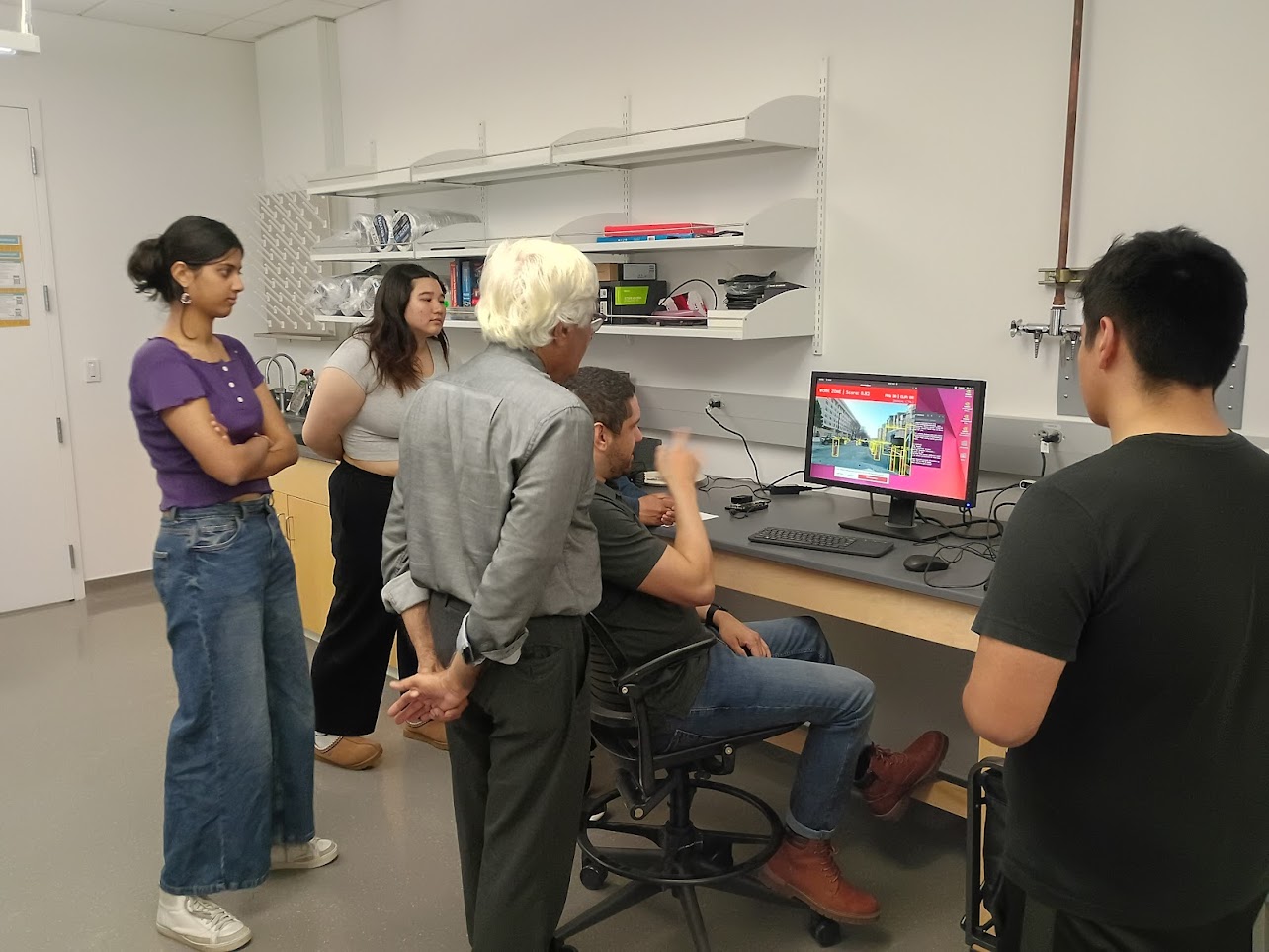 Prof. Mohan Trivedi visiting the lab